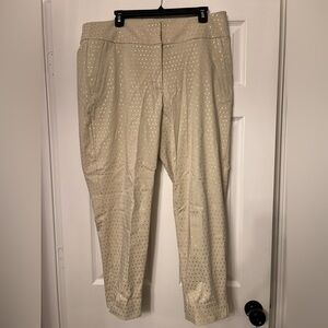 Lane Bryant Gold Polka Dot Allie Ankle Pants